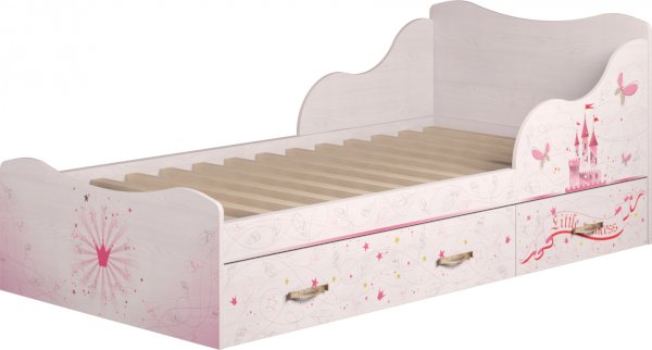 Кровать 900 мм с ящиками №5 Принцесса (Ижмебель)